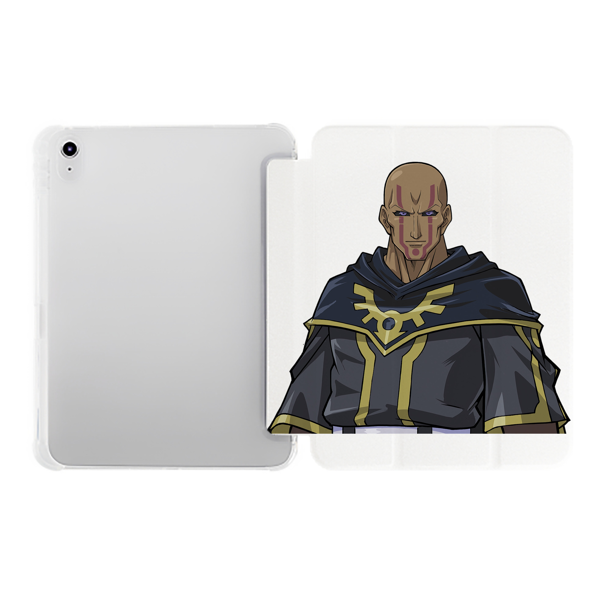 （画像用） 遊☆戯☆王 Yu-Gi-Oh! IPad ケース ペン収納付き 三つ折りスタンド PUレザー×シリコン 対応機種9.5/10.5/10.9インチ